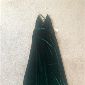 COPY - Emerald green velvet maxi dress